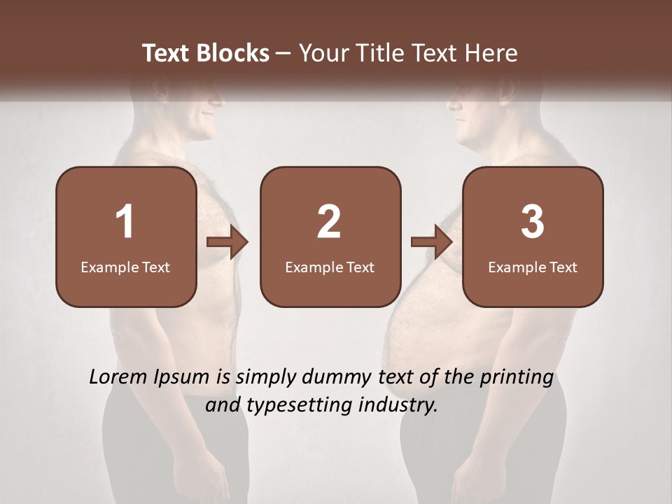 Man Lose Weight Adult PowerPoint Template