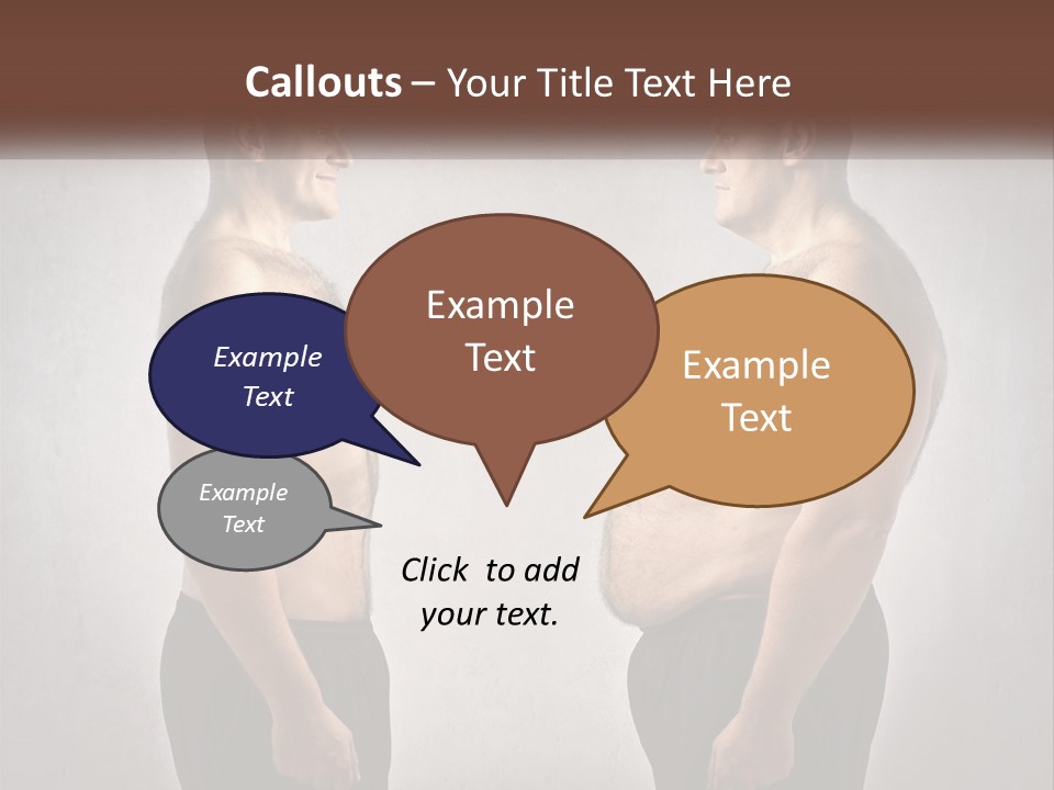 Man Lose Weight Adult PowerPoint Template