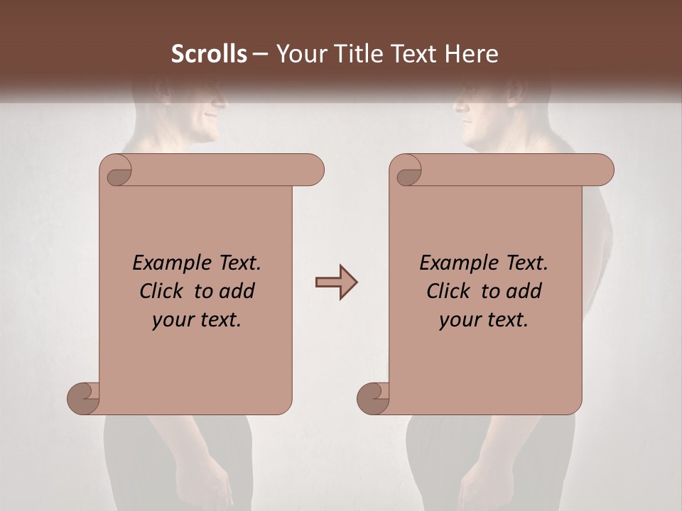 Man Lose Weight Adult PowerPoint Template