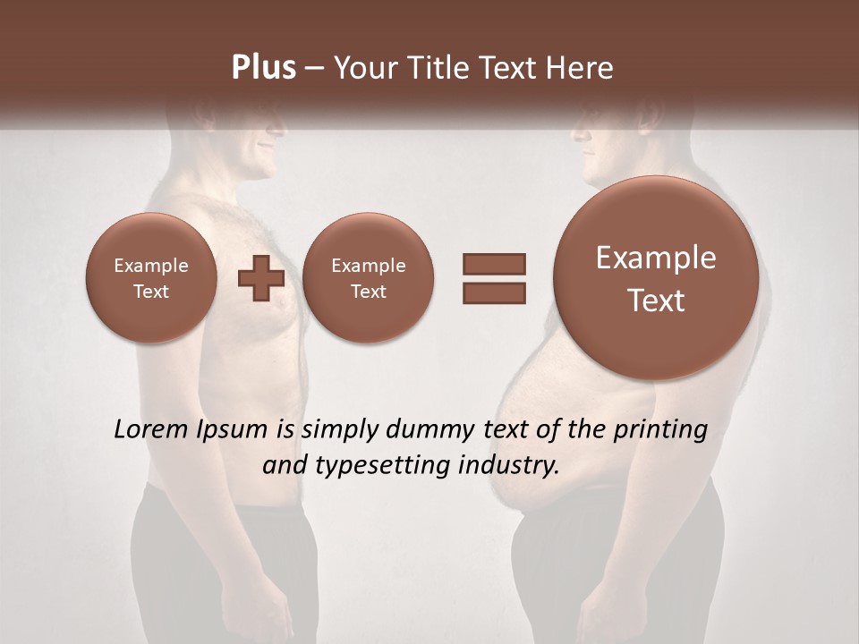 Man Lose Weight Adult PowerPoint Template