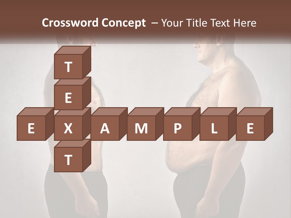 Man Lose Weight Adult PowerPoint Template