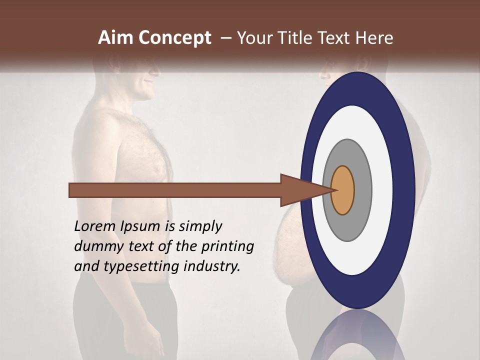 Man Lose Weight Adult PowerPoint Template