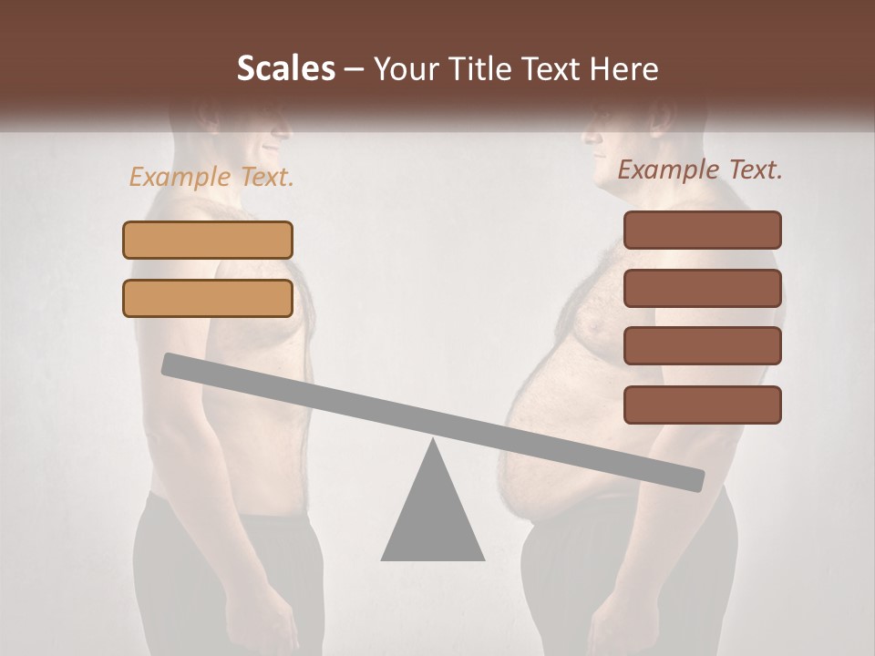 Man Lose Weight Adult PowerPoint Template