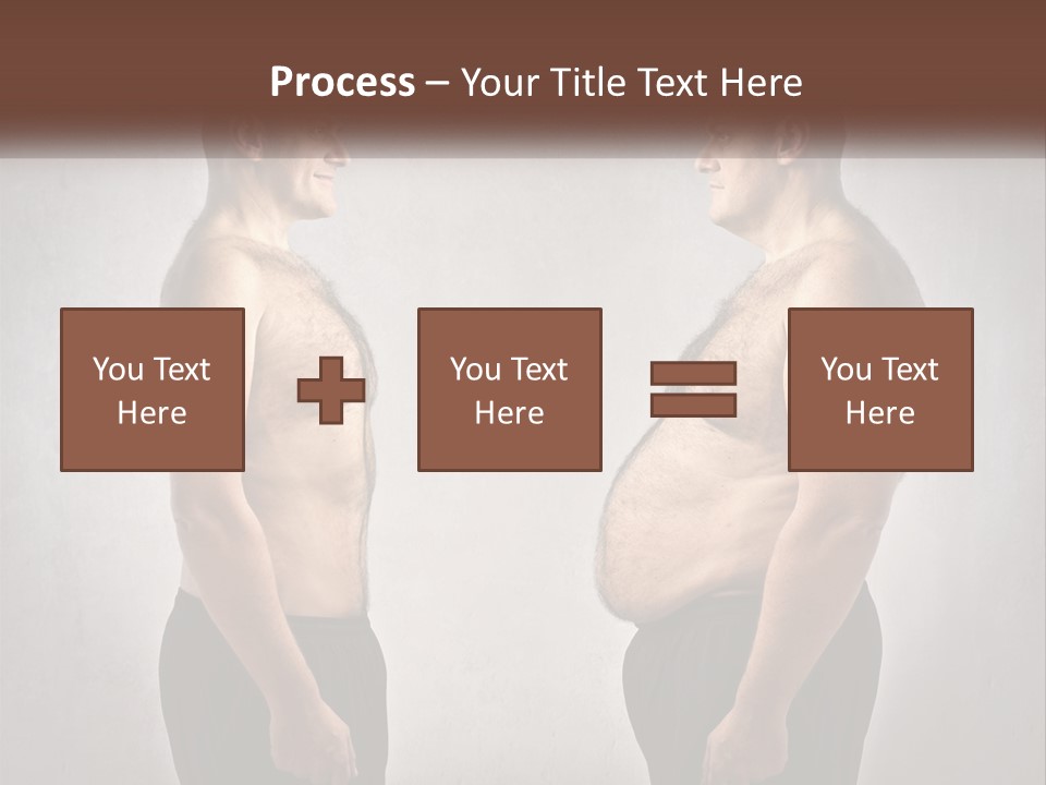 Man Lose Weight Adult PowerPoint Template