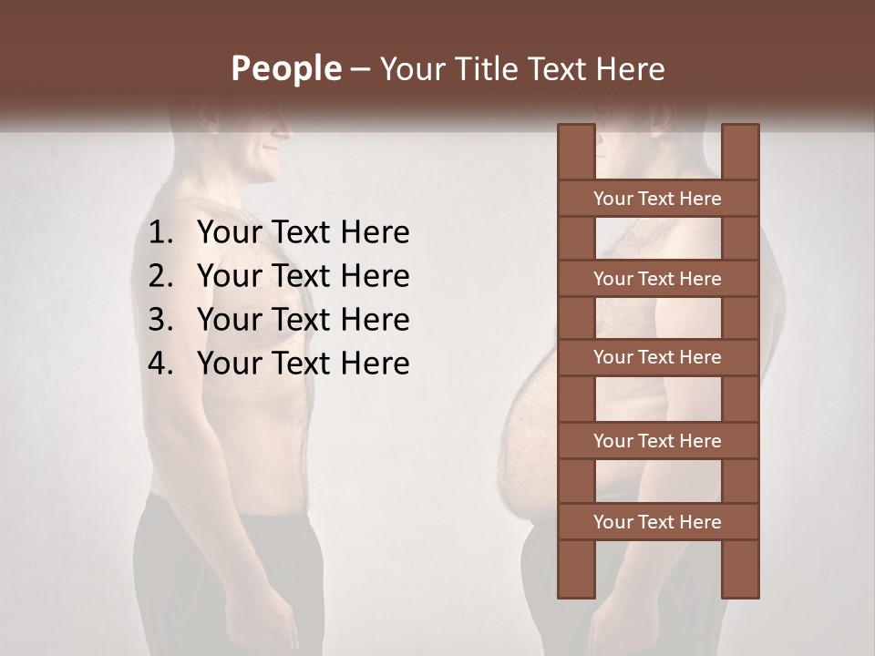 Man Lose Weight Adult PowerPoint Template