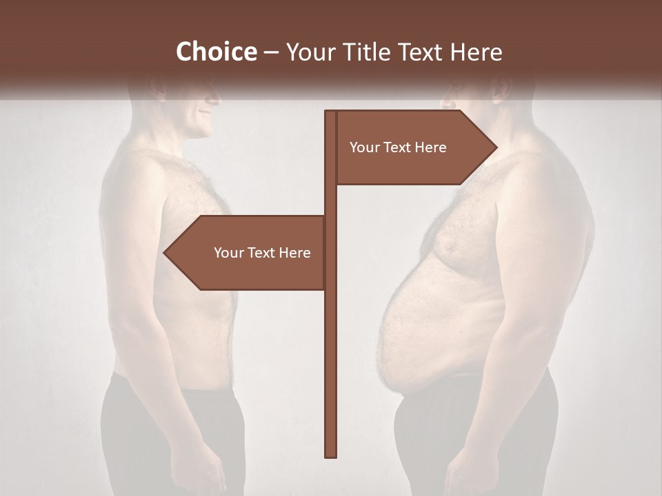 Man Lose Weight Adult PowerPoint Template