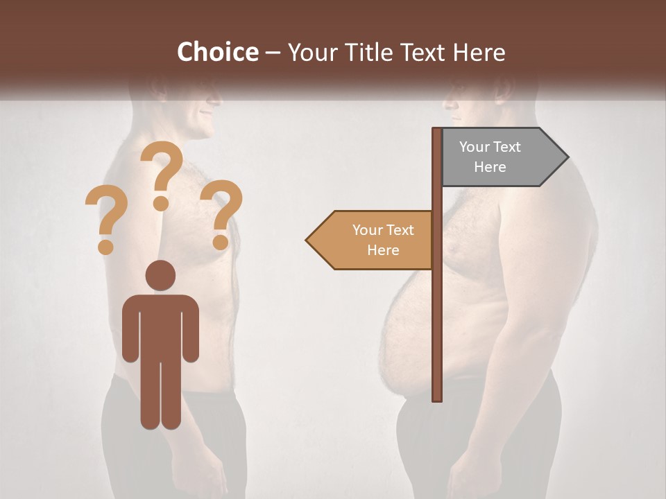 Man Lose Weight Adult PowerPoint Template