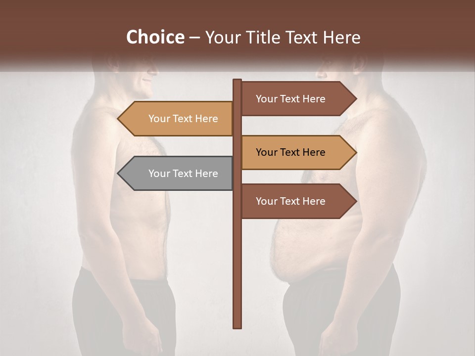 Man Lose Weight Adult PowerPoint Template