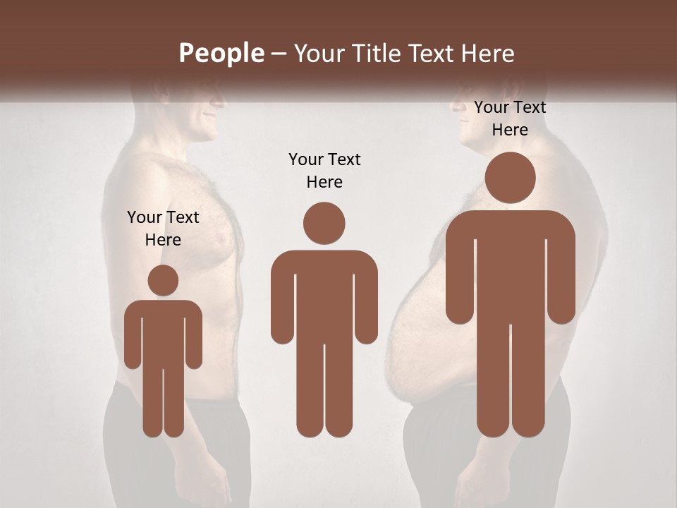 Man Lose Weight Adult PowerPoint Template