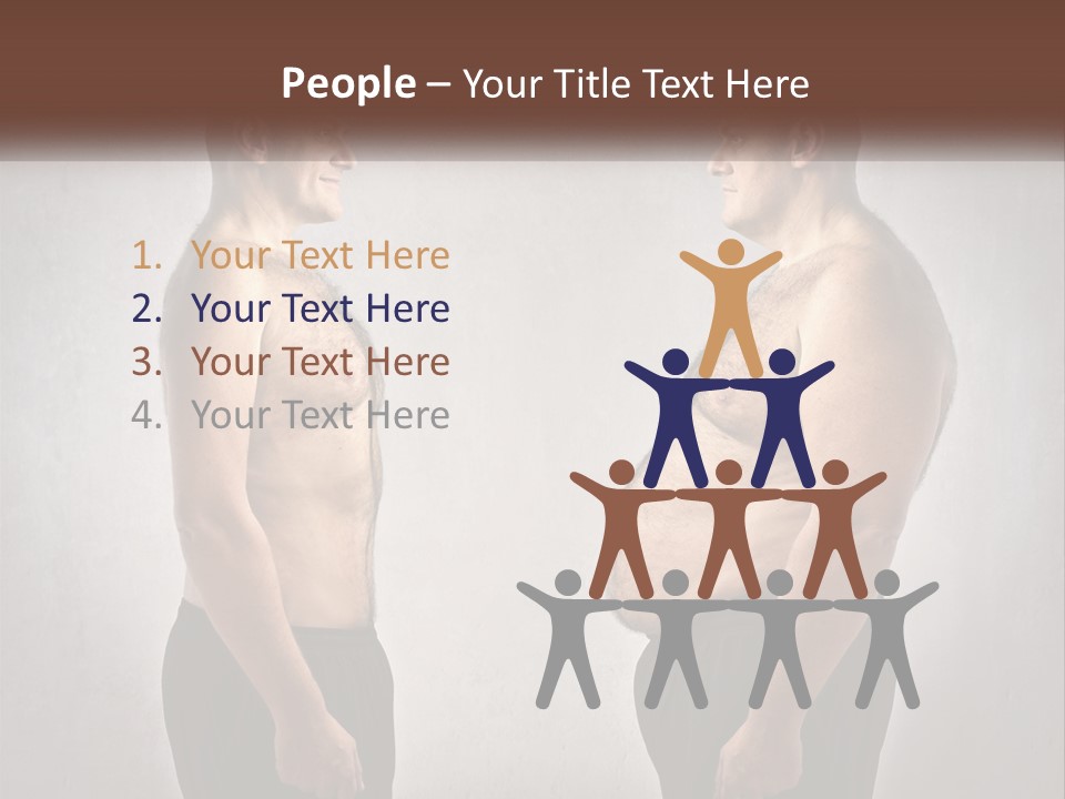Man Lose Weight Adult PowerPoint Template