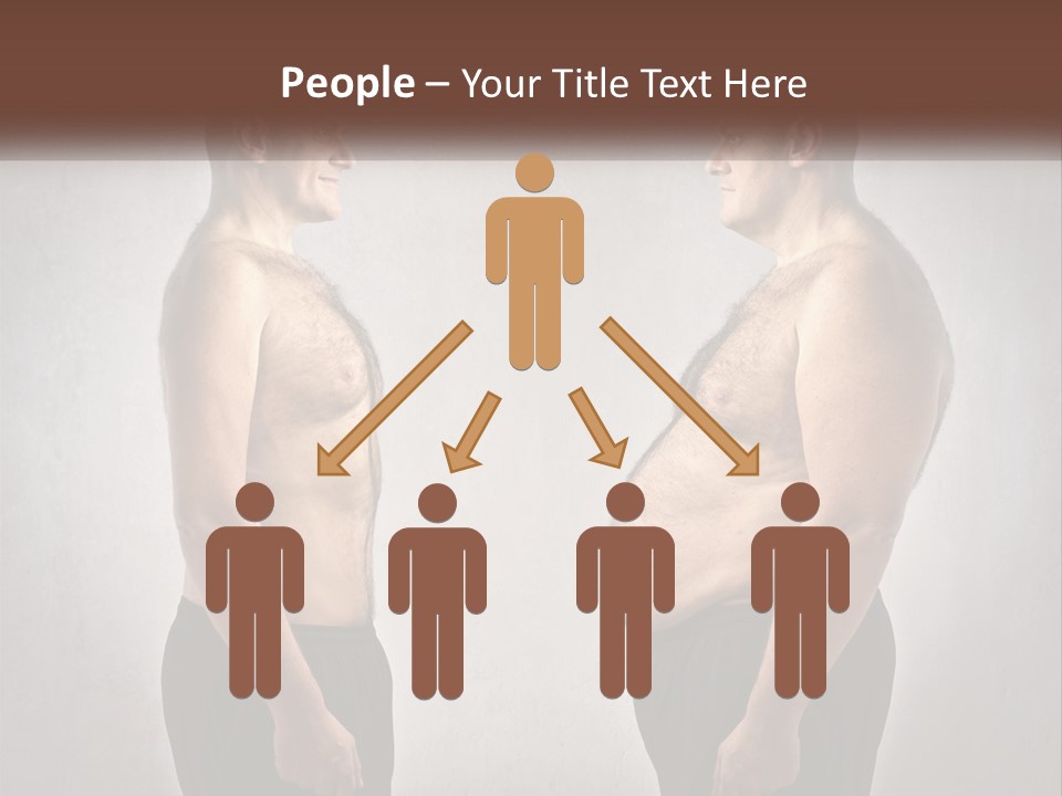 Man Lose Weight Adult PowerPoint Template