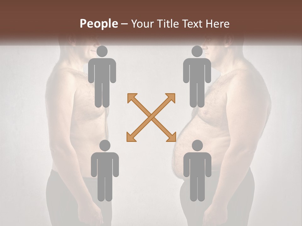 Man Lose Weight Adult PowerPoint Template