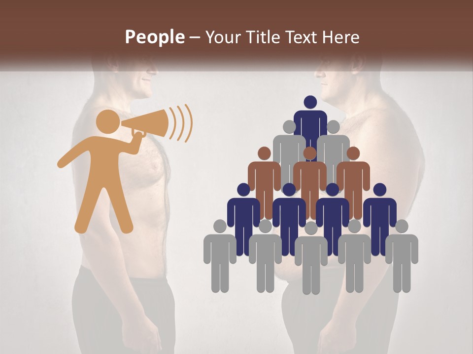 Man Lose Weight Adult PowerPoint Template