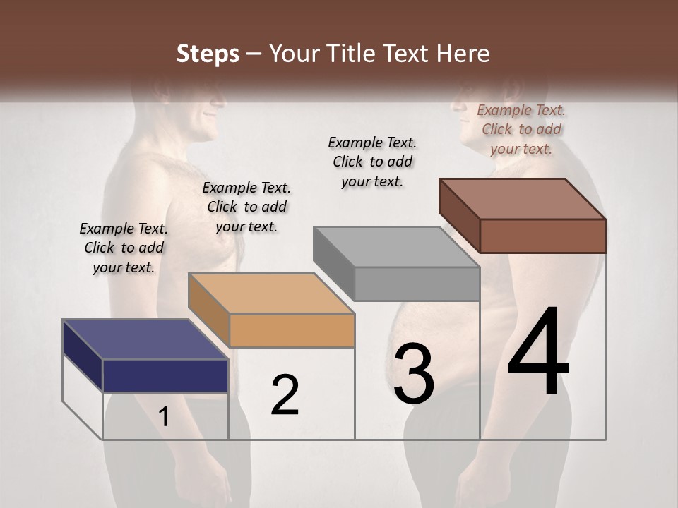 Man Lose Weight Adult PowerPoint Template