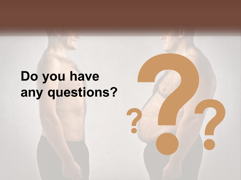 Man Lose Weight Adult PowerPoint Template