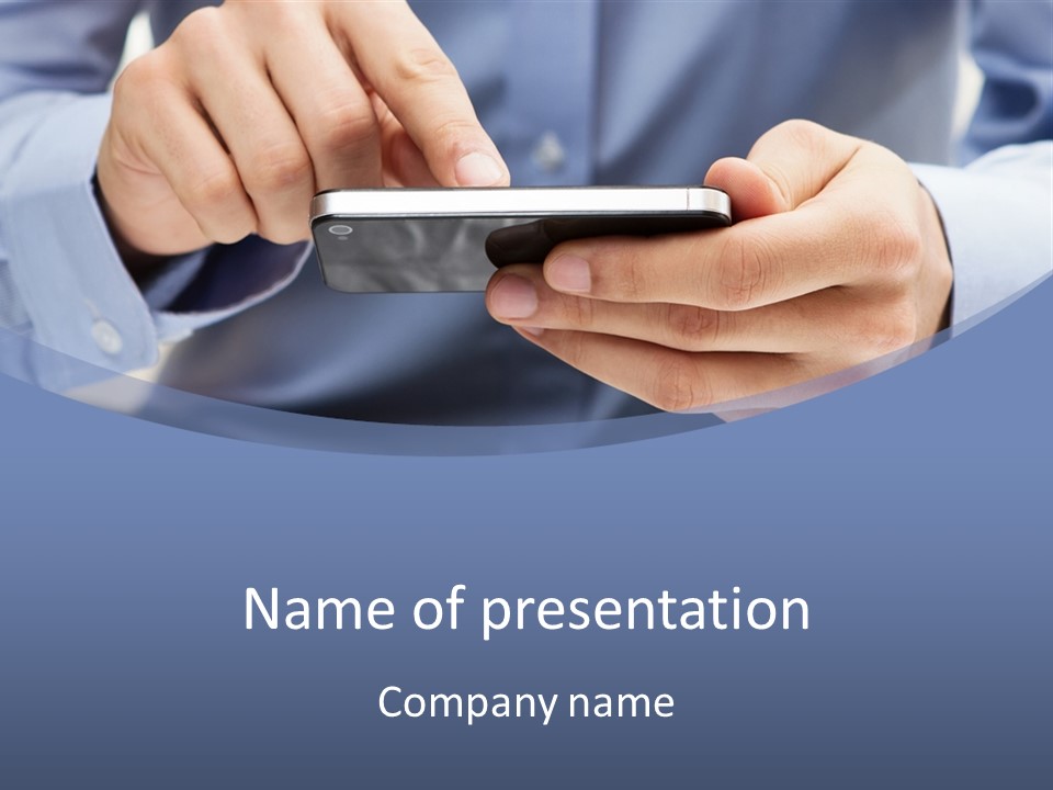 Businessman Phone Modern PowerPoint Template