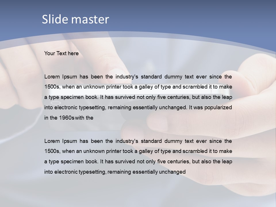 Businessman Phone Modern PowerPoint Template