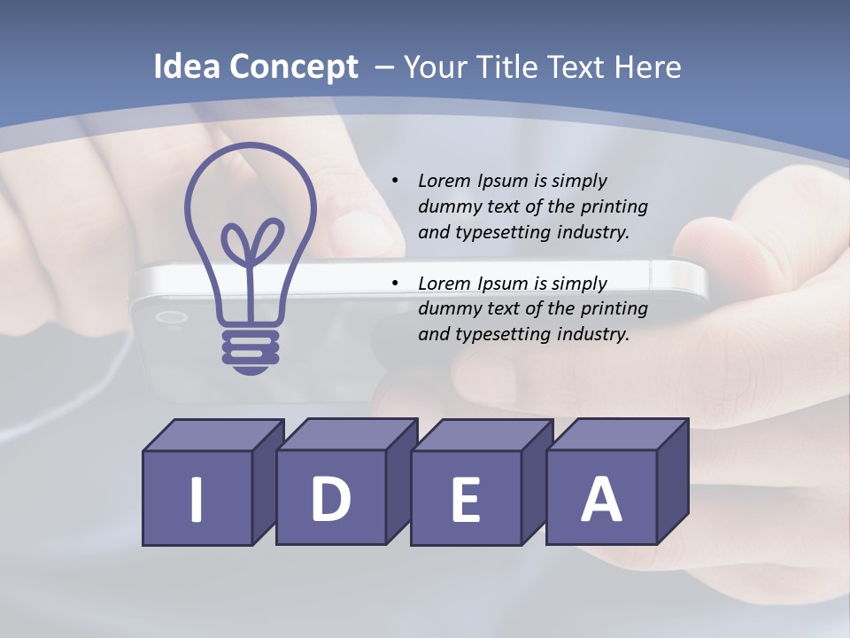 Businessman Phone Modern PowerPoint Template