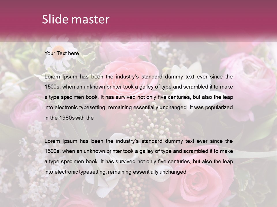 Romantic Present Rosa PowerPoint Template