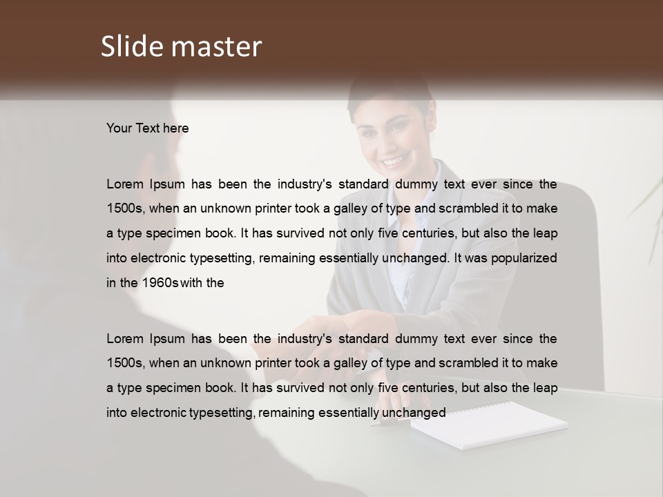 Teamwork Greeting Years PowerPoint Template