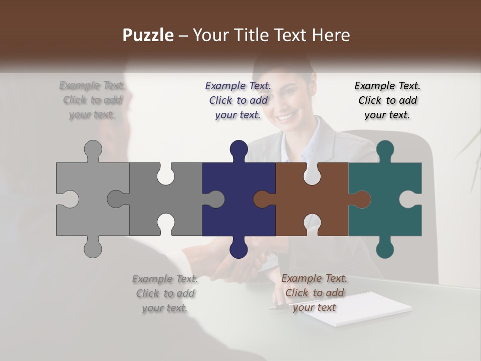 Teamwork Greeting Years PowerPoint Template