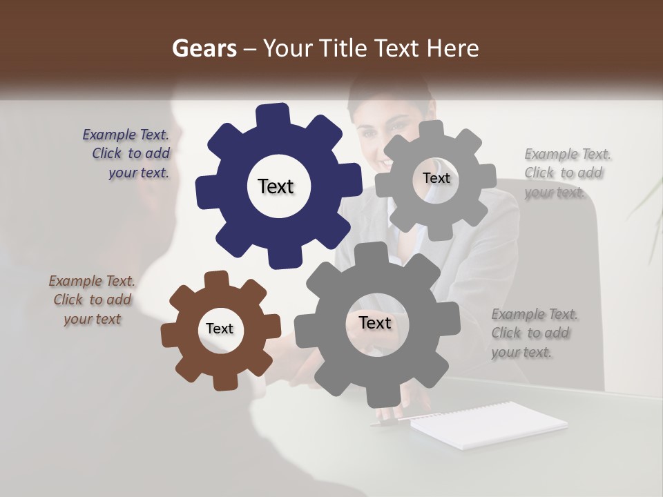 Teamwork Greeting Years PowerPoint Template