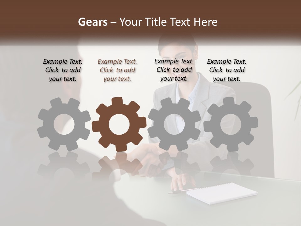 Teamwork Greeting Years PowerPoint Template