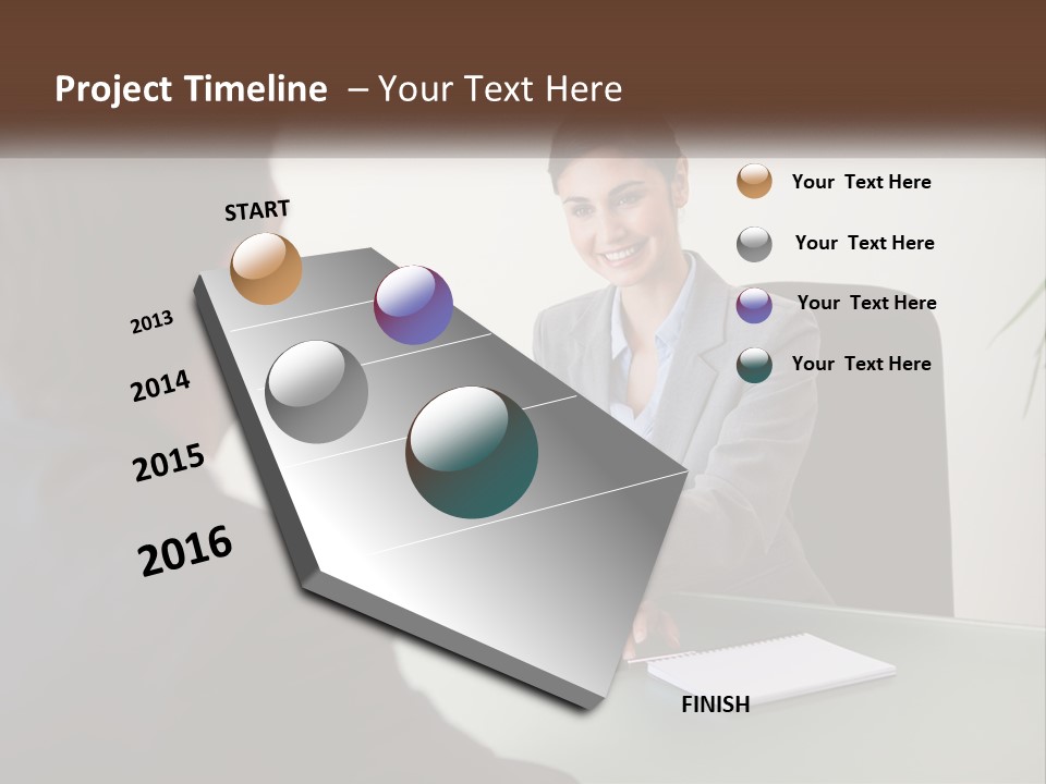 Teamwork Greeting Years PowerPoint Template