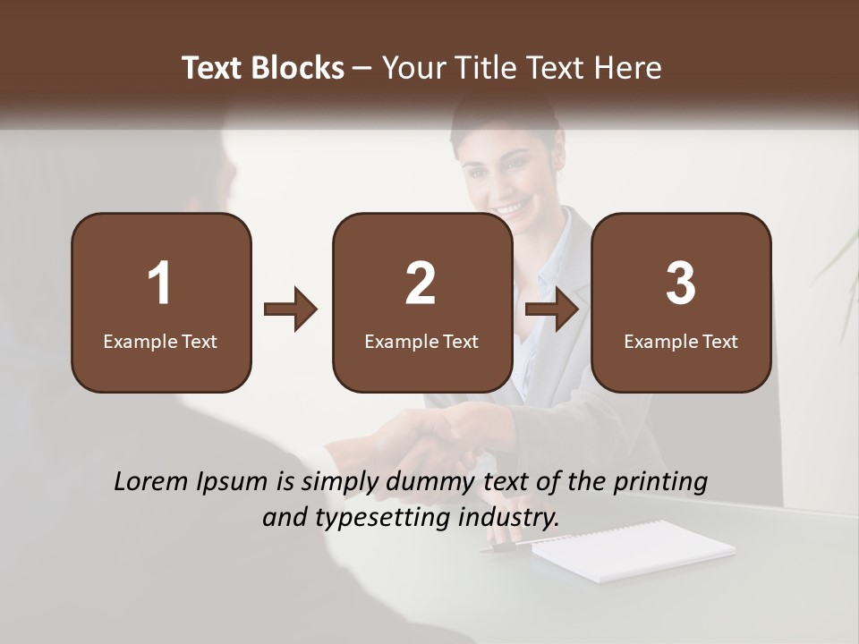 Teamwork Greeting Years PowerPoint Template