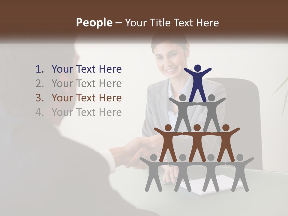 Teamwork Greeting Years PowerPoint Template