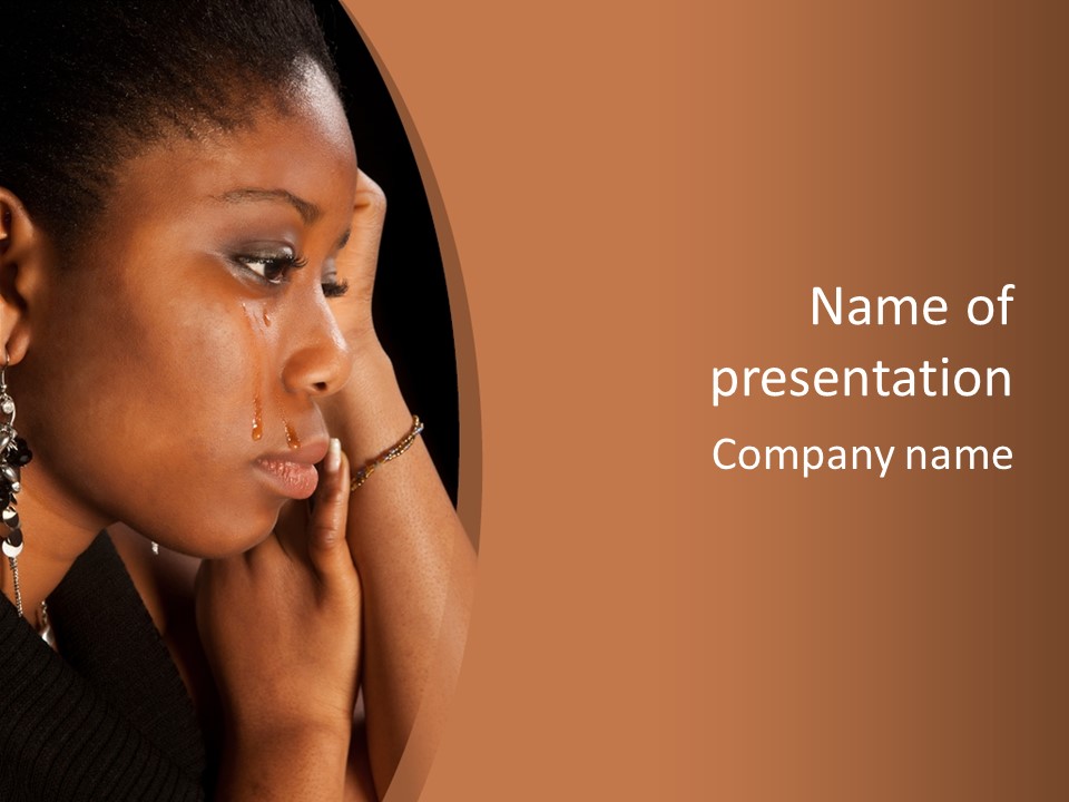 African Ghanese Sadness PowerPoint Template