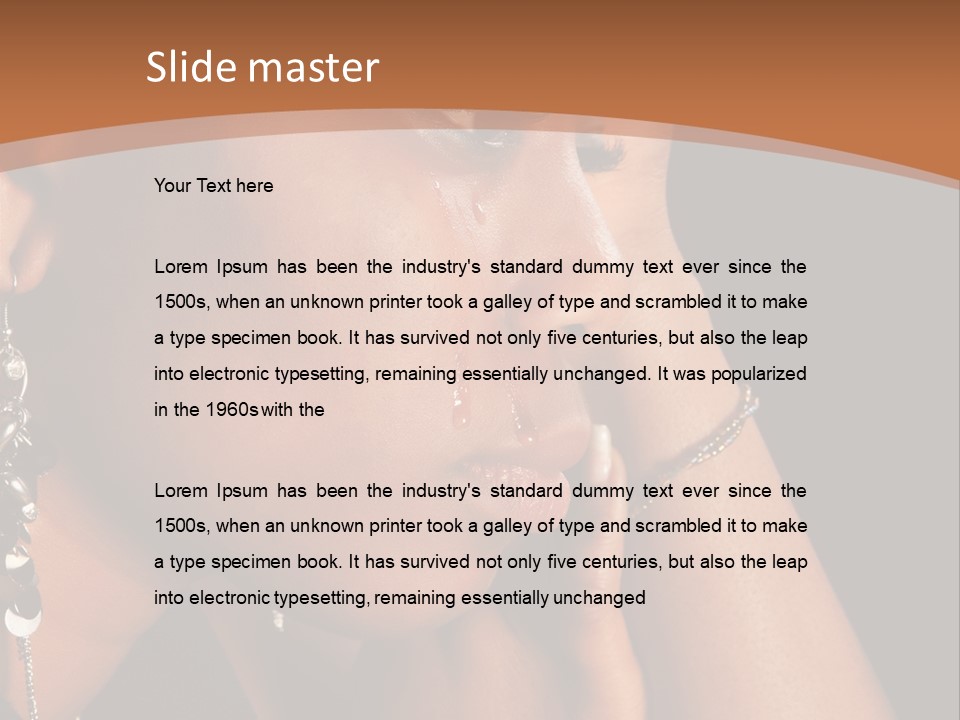 African Ghanese Sadness PowerPoint Template