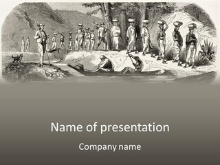 Revival Slavery Illustrated PowerPoint Template