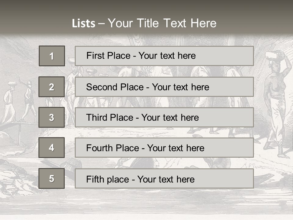 Revival Slavery Illustrated PowerPoint Template