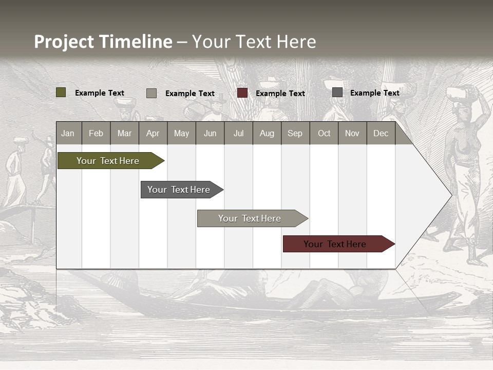 Revival Slavery Illustrated PowerPoint Template