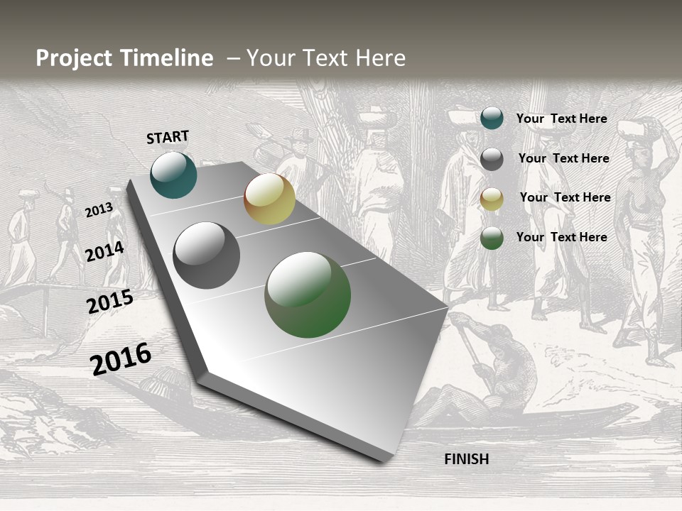 Revival Slavery Illustrated PowerPoint Template