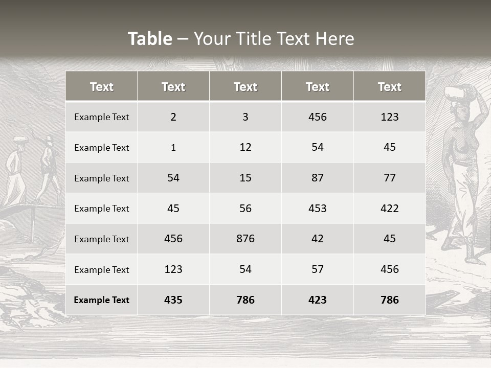 Revival Slavery Illustrated PowerPoint Template