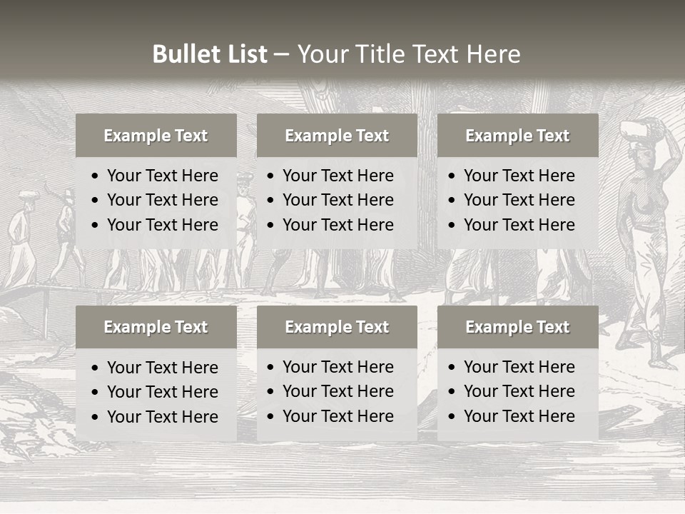 Revival Slavery Illustrated PowerPoint Template