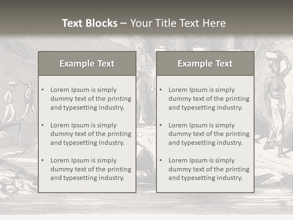 Revival Slavery Illustrated PowerPoint Template