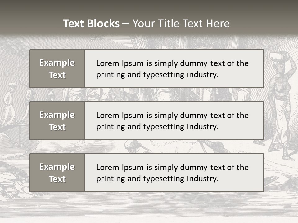 Revival Slavery Illustrated PowerPoint Template