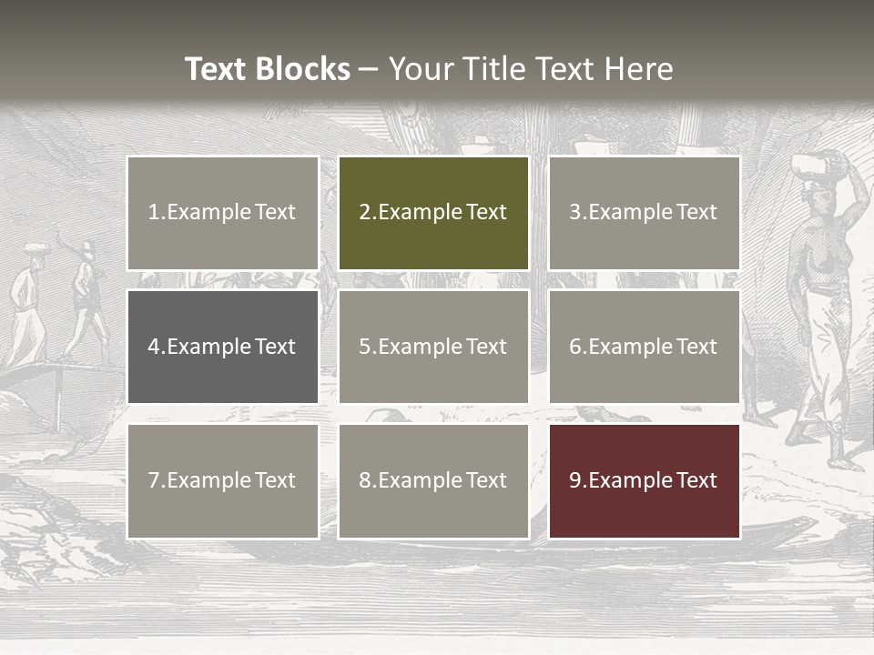 Revival Slavery Illustrated PowerPoint Template