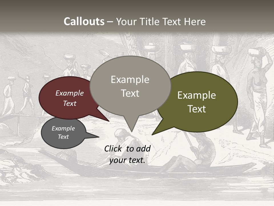 Revival Slavery Illustrated PowerPoint Template