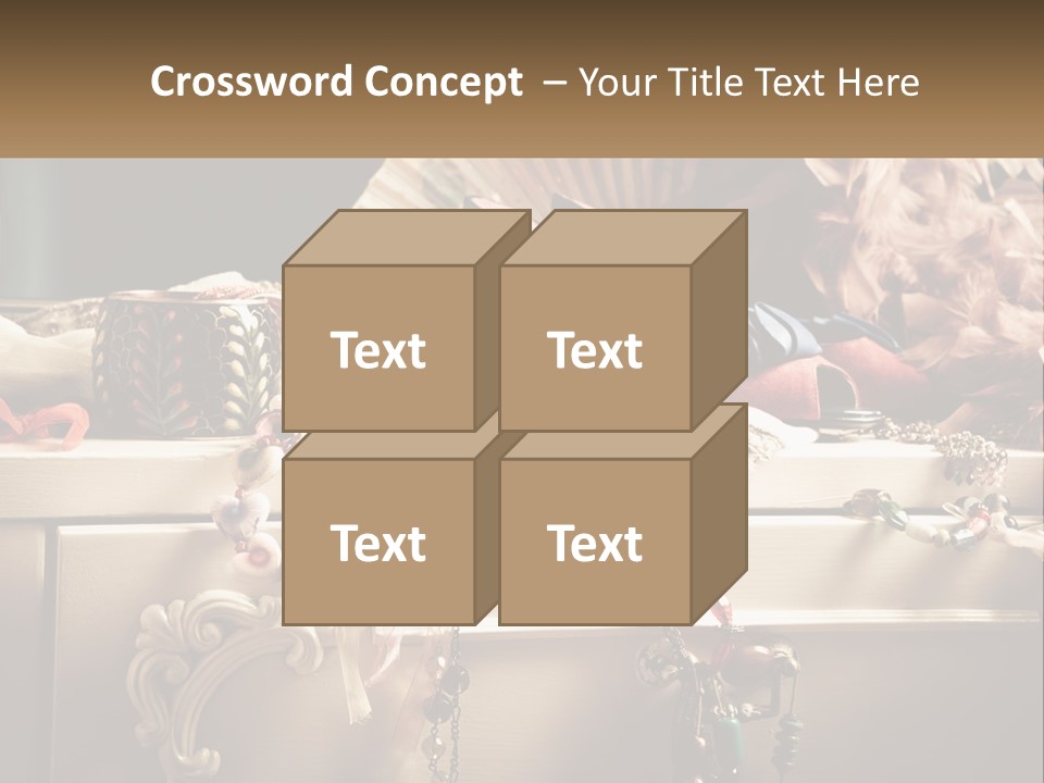 Feathers Earrings Commode PowerPoint Template