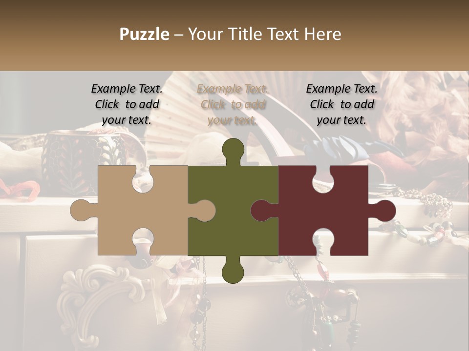 Feathers Earrings Commode PowerPoint Template