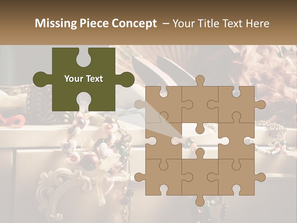 Feathers Earrings Commode PowerPoint Template