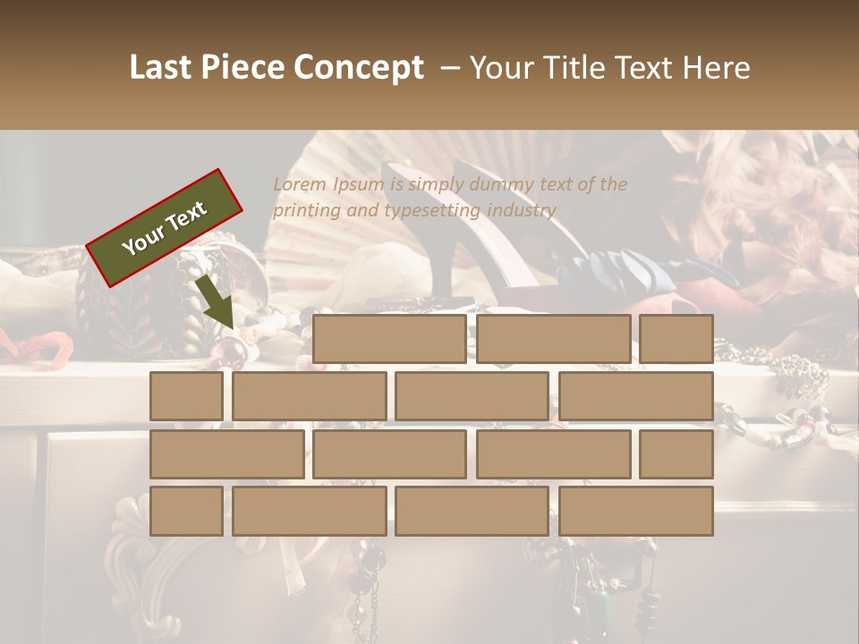 Feathers Earrings Commode PowerPoint Template