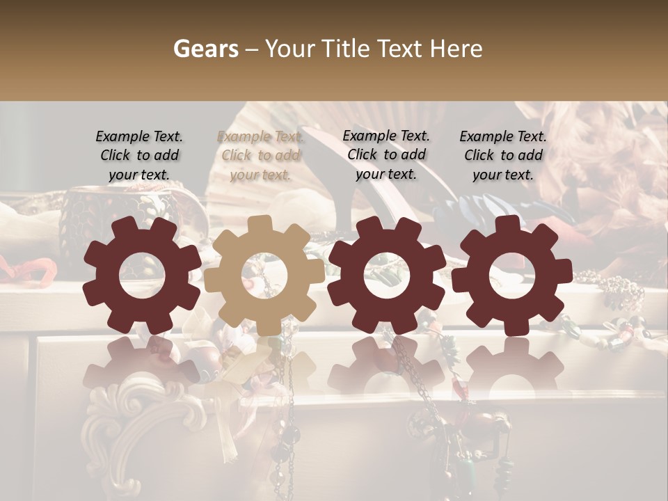 Feathers Earrings Commode PowerPoint Template