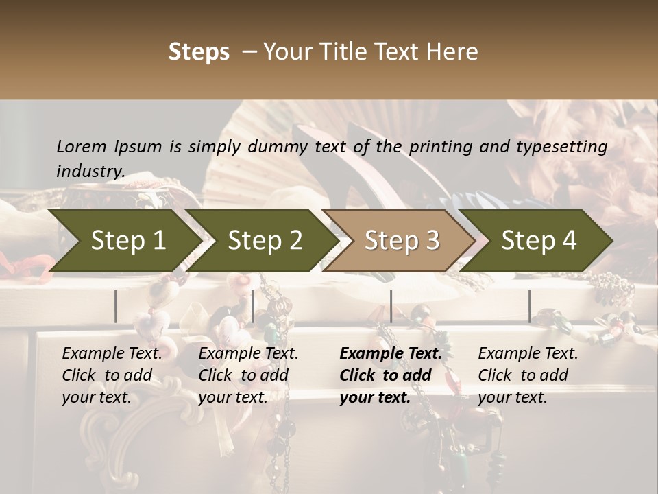 Feathers Earrings Commode PowerPoint Template