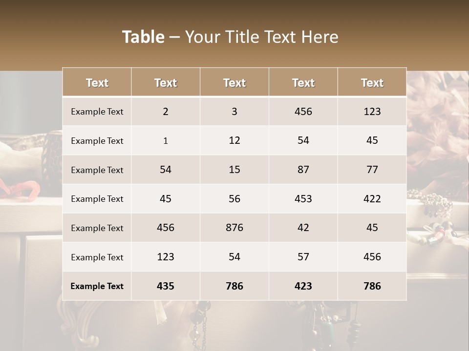 Feathers Earrings Commode PowerPoint Template