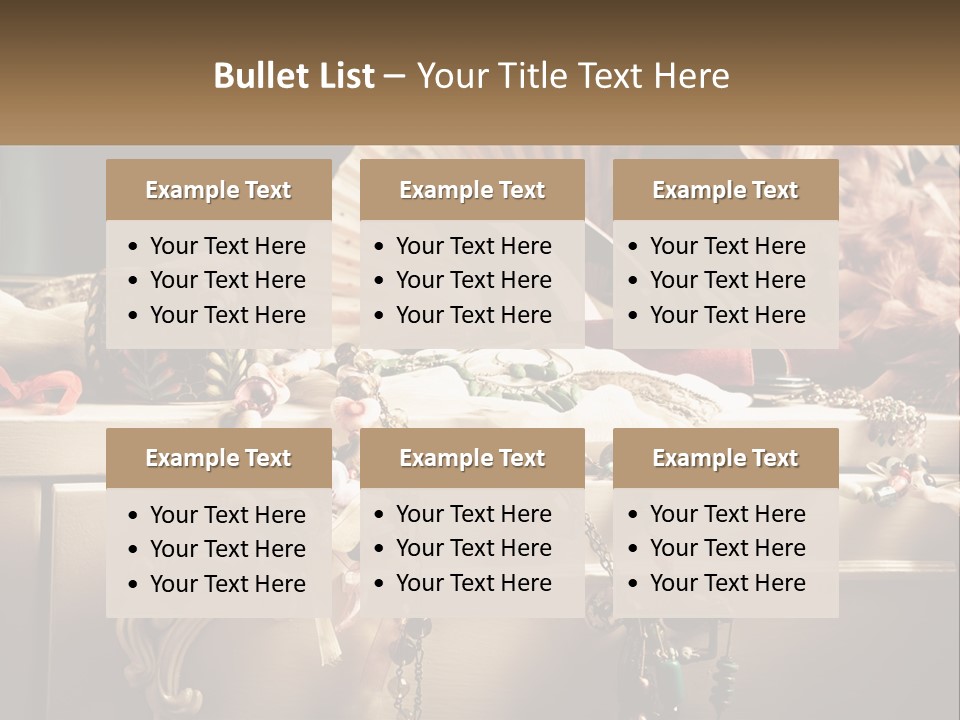 Feathers Earrings Commode PowerPoint Template